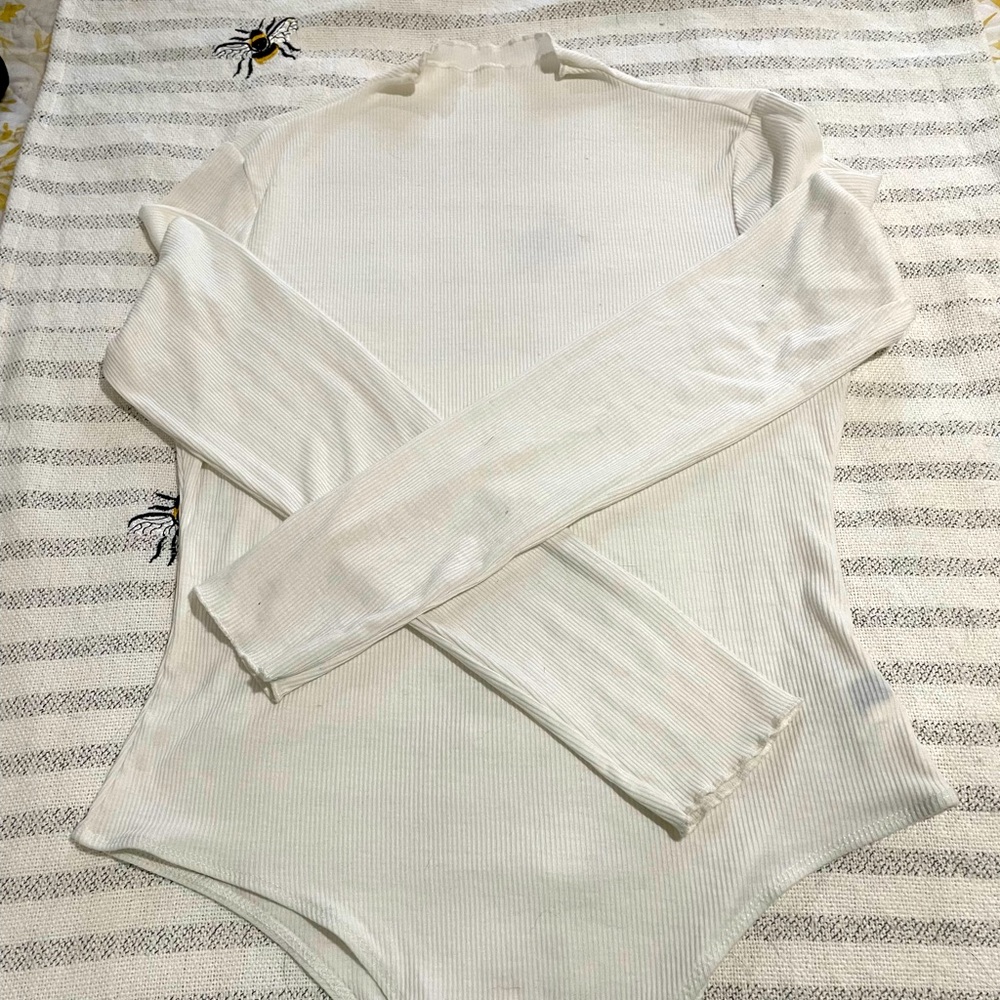 White Turtleneck Bodysuit